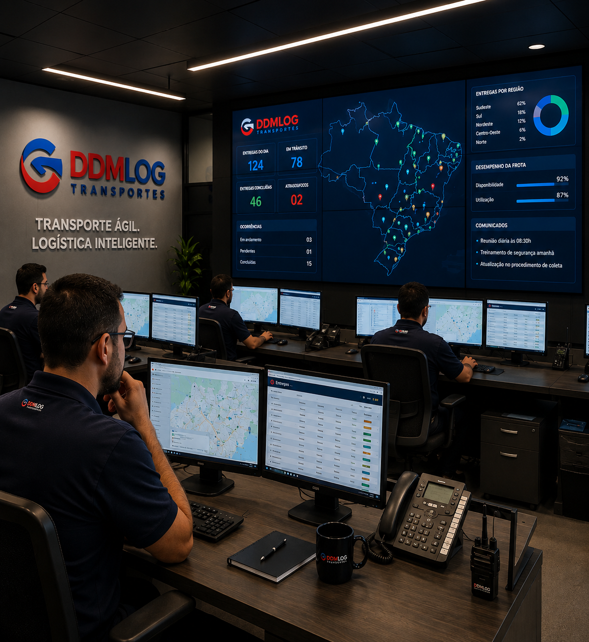 Central de monitoramento logístico